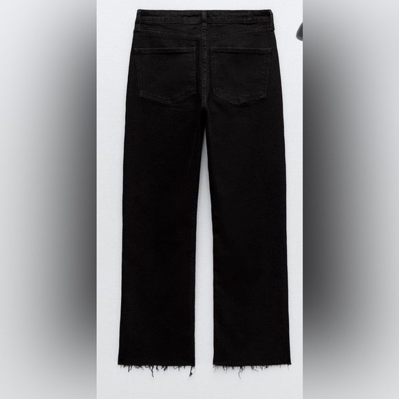 🆕 Zara FLARED CROPPED HIGH WAIST TRF JEANS NWT SZ 0 💕🔥🔥 - Picture 3 of 3